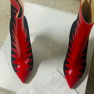Charlotte Olympia red and black boots